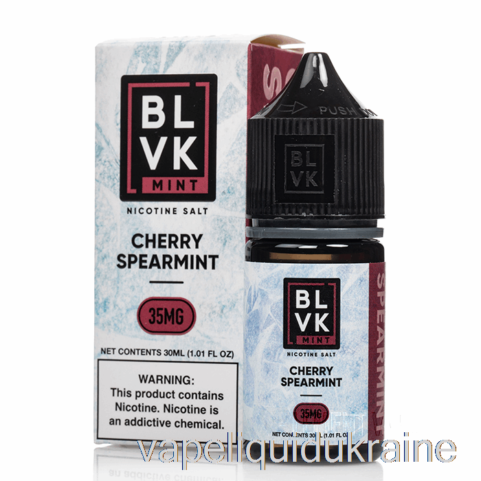 Vape Liquid Ukraine Cherry Spearmint - BLVK Mint Salts - 30mL 50mg